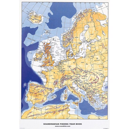 Europeiska Fiskeplatser Karta - UTAN