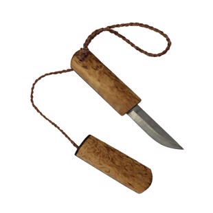Finsk kniv - Eräpuu kniv med träslida